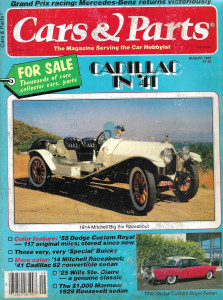 CARS & PARTS 1985 AUG - CADILLAC IN '41, '55 DODGE CUSTOM ROYAL, '14 MITCHELL*